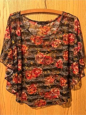 Almost Famous Y2K Sheer Dolman Top